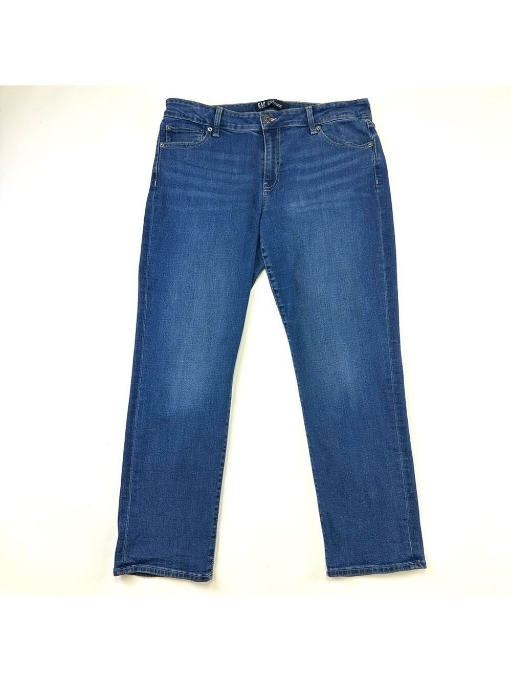 Gap dark wash classic straight jeans Size 16 Plus size business casual denim